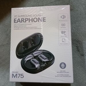 3D SURROUND SOUND EARPHONES M75 NEW SEALED